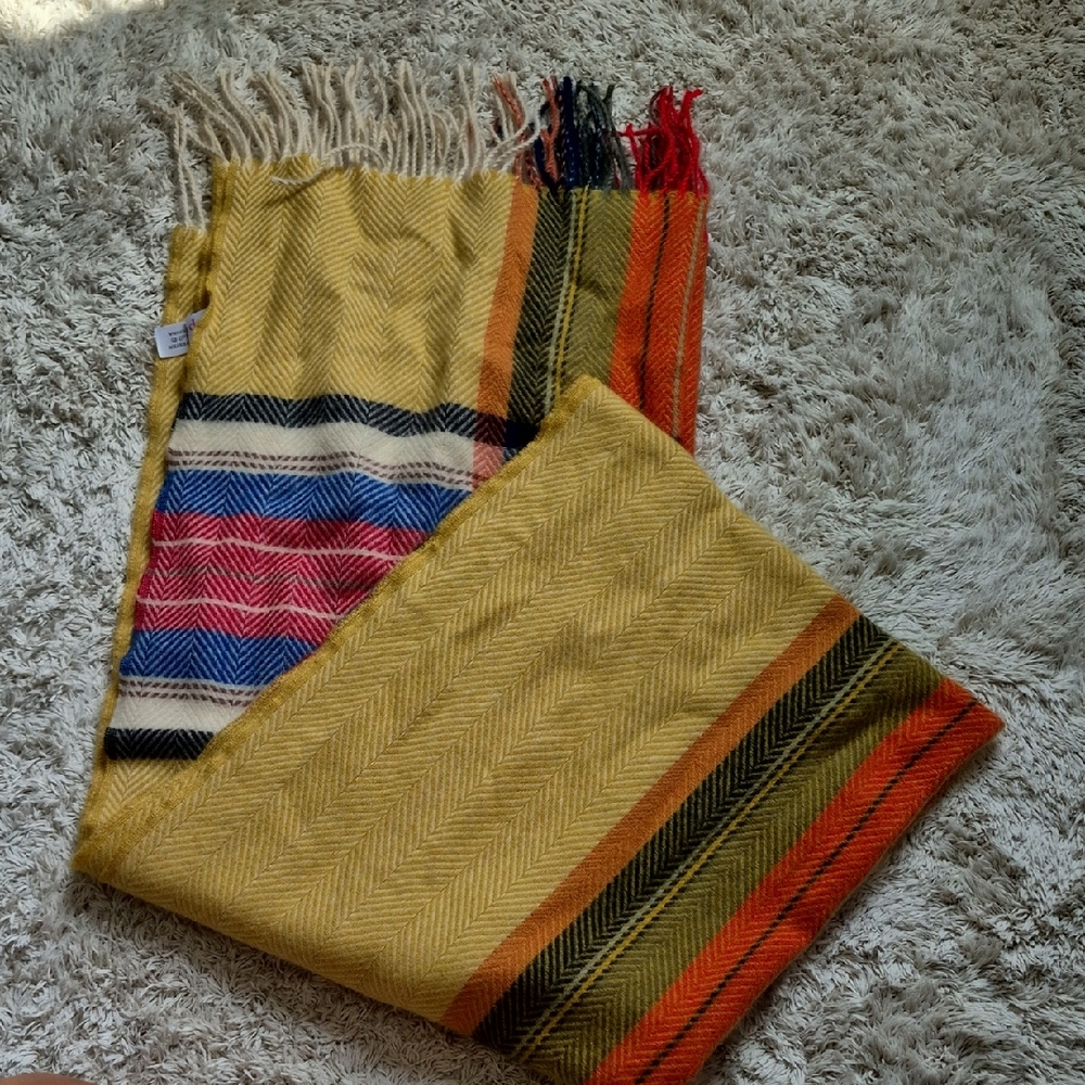 Colorful Striped Blanket Scarf - Picture 2 of 5